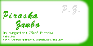 piroska zambo business card