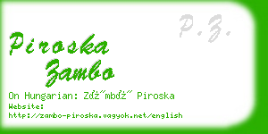 piroska zambo business card